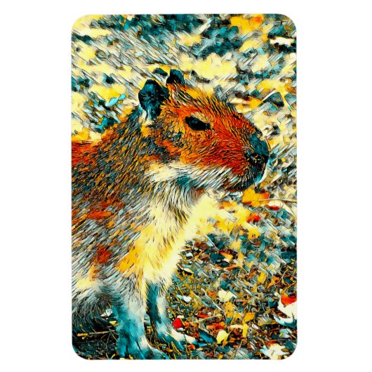 TierArt_Capybara_003 Magnet (Vertikal)