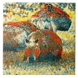 TierArt_Capybara_004 Fliese