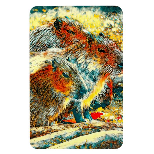 TierArt_Capybara_005 Magnet (Vertikal)