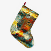 TierArt_Capybara_006 Großer Weihnachtsstrumpf (Vorderansicht (hängend))