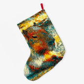 TierArt_Capybara_006 Großer Weihnachtsstrumpf (Rückseite (Hängend))