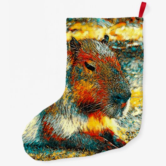 TierArt_Capybara_006 Großer Weihnachtsstrumpf (Rückseite)