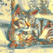 TierArt_Cat_015 Aufkleber (Vorderseite)