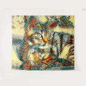 TierArt_Cat_015 Wandteppich (Vorderseite (Horizontal))