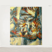 TierArt_Cat_015 Wandteppich (Vorderseite)