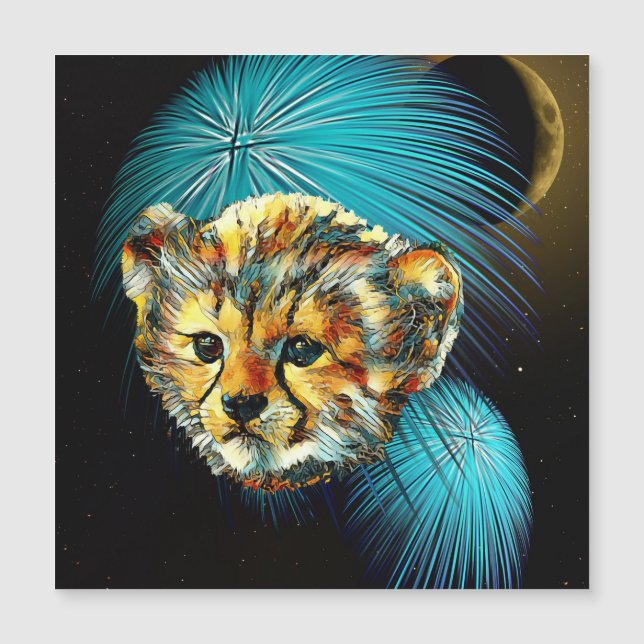 TierArt_Cheetah_012 Magnetkarte (Vorderseite)