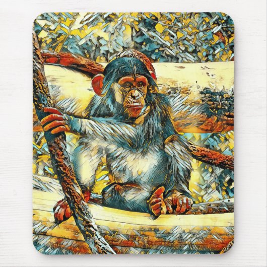 TierArt_Chimpanzee_011 Mousepad (Vorne)