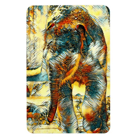 TierArt_Elephant_012 Magnet (Vertikal)