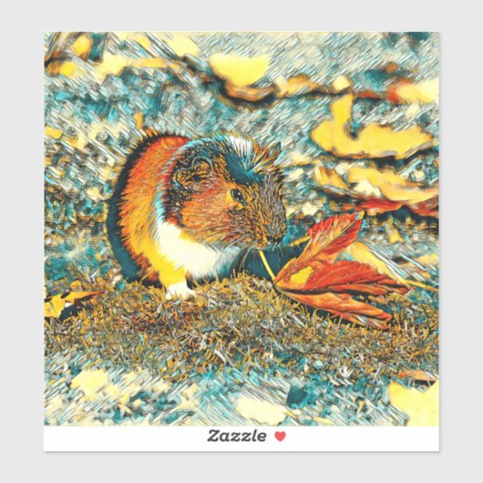 TierArt_GuineaPig_001 Aufkleber (Blatt)