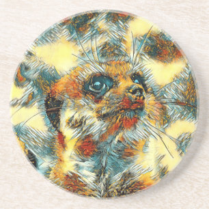 TierArt_Meerkat_002 Getränkeuntersetzer