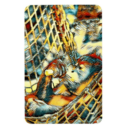 TierArt_OrangUtan_002 Magnet (Vertikal)