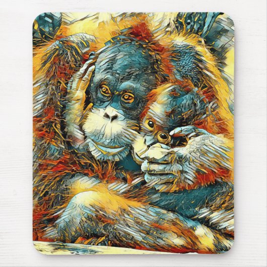 TierArt_OrangUtan_003 Mousepad (Vorne)