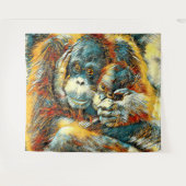 TierArt_OrangUtan_003 Wandteppich (Vorderseite (Horizontal))