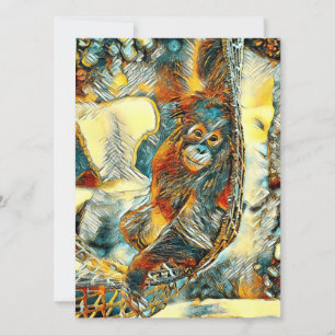 TierArt_OrangUtan_005 Feiertagskarte