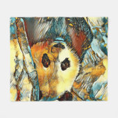 TierArt_Panda_002 Fleecedecke (Vorderseite (Horizontal))
