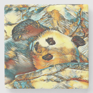 TierArt_Panda_002 Steinuntersetzer