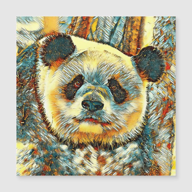 TierArt_Panda_014 Magnetkarte (Vorderseite)