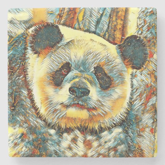 TierArt_Panda_014 Steinuntersetzer (Vorderseite)
