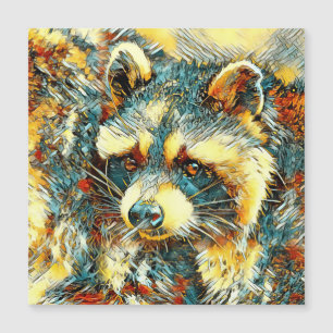 TierArt_Raccoon_004 Magnetkarte