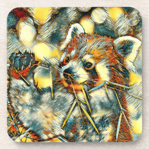 TierArt_RedPanda_001 Getränkeuntersetzer