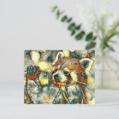 TierArt_RedPanda_001 Postkarte (Stehend Vorderseite)