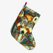 TierArt_RedPanda_002 Großer Weihnachtsstrumpf (Vorderansicht (hängend))