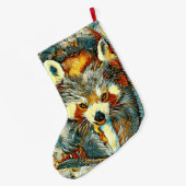 TierArt_RedPanda_002 Großer Weihnachtsstrumpf (Rückseite (Hängend))
