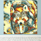TierArt_RedPanda_002 Leinwanddruck (Insitu (Holzboden))
