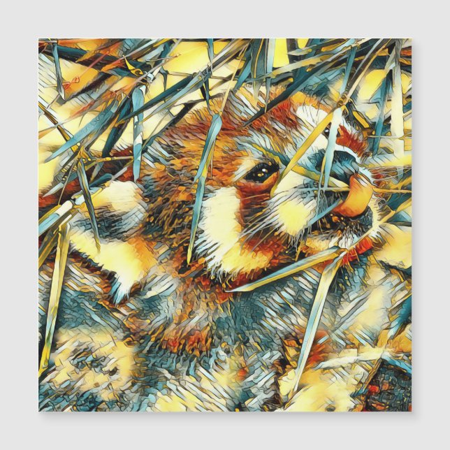 TierArt_RedPanda_003 Magnetkarte (Vorderseite)