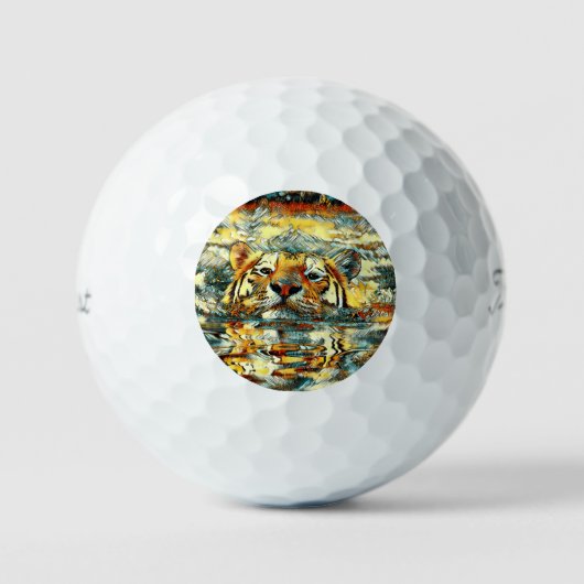 TierArt_Tiger_001 Golfball (Vorderseite)