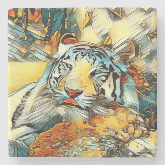 TierArt_Tiger_002 Steinuntersetzer (Vorderseite)