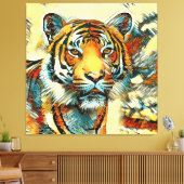 TierArt_Tiger_004 Leinwanddruck (Insitu (Wohnzimmer))