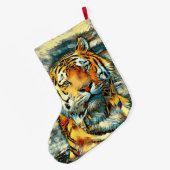 TierArt_Tiger_010 Großer Weihnachtsstrumpf (Rückseite (Hängend))