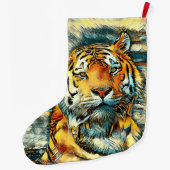 TierArt_Tiger_010 Großer Weihnachtsstrumpf (Rückseite)