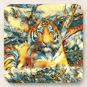 TierArt_Tiger_011 Getränkeuntersetzer