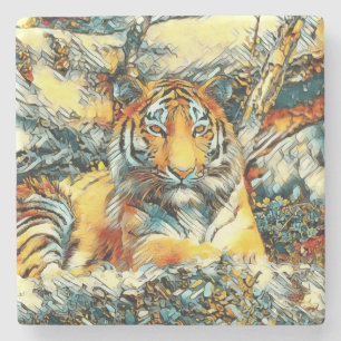 TierArt_Tiger_011 Steinuntersetzer