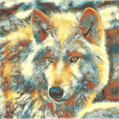 TierArt_Wolf_004 Aufkleber (Vorderseite)