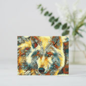 TierArt_Wolf_004 Postkarte (Stehend Vorderseite)