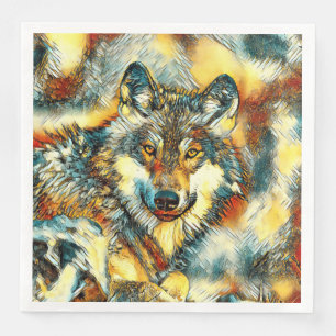 TierArt_Wolf_20170601_by_JAMColors Serviette