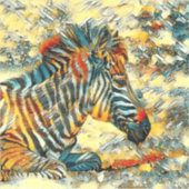 TierArt_Zebra_001 Aufkleber (Vorderseite)