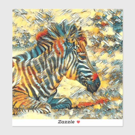 TierArt_Zebra_001 Aufkleber (Blatt)