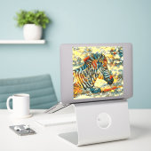TierArt_Zebra_001 Aufkleber (Laptop auf Schreibtisch)
