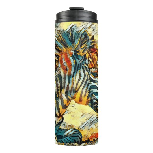 TierArt_Zebra_001 Thermosbecher (Vorderseite)
