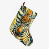 TierArt_Zebra_002 Großer Weihnachtsstrumpf (Vorderansicht (hängend))