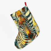 TierArt_Zebra_002 Großer Weihnachtsstrumpf (Rückseite (Hängend))