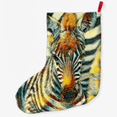 TierArt_Zebra_002 Großer Weihnachtsstrumpf (Rückseite)