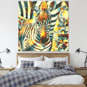 TierArt_Zebra_002 Leinwanddruck (Insitu (Schlafzimmer))