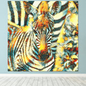 TierArt_Zebra_002 Leinwanddruck (Insitu (Holzboden))