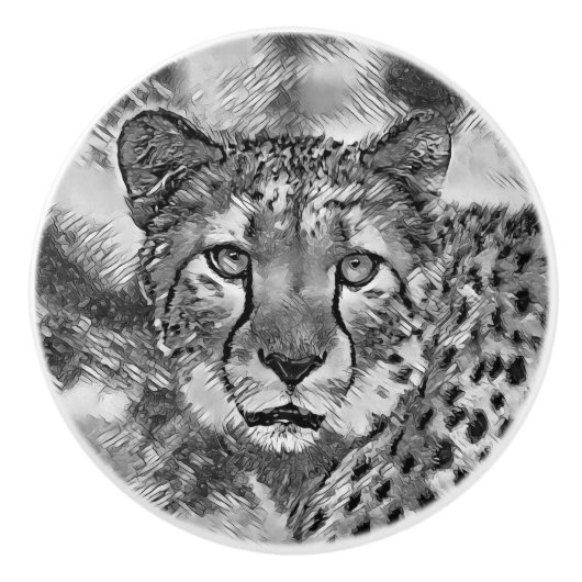 TierArtBW_Cheetah_002 Keramikknauf (Vorderseite)