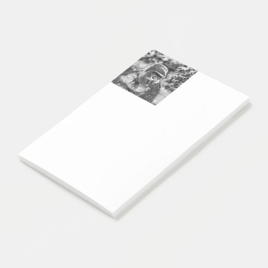 TierArtBW_Gorilla_002 Post-it Klebezettel (angewinkelt)